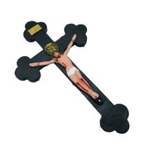Crucifixo de Parede Borracha Inquebrável Medalha de São Bento 22 Cm