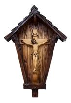 Crucifixo De Parede Casa Jesus Cruz 20cm - Enfeite Resina - Tascoinport