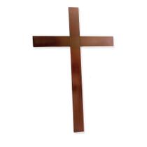 Crucifixo De Parede Cruz De Madeira Ecumênica 50cm Evangelica Sem Imagem Rústica Para Altar Igreja Capela Minimalista - Divinário