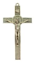 Crucifixo De Parede Dourado Em Metal Jesus Cristo - 30cm - Vivere