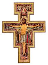 Crucifixo de Parede em Madeira San Damiano Intercession (20 cm) Crucifixo de Parede em Madeira San Damiano Intercession (20 cm)
