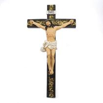 Crucifixo De Parede Importado Resina 30 Cm