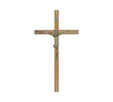 Crucifixo de Parede ou Porta Cilíndrica com Medalha de São Bento 35cm