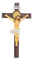 Crucifixo De Parede Pendurar Jesus Cruz Crucificado - 26.5cm