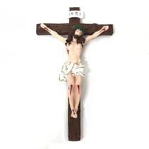 Crucifixo De Parede Resina Maciça Linha Clássica 28 Cm - FORNECEDOR 36