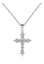 Crucifixo De Prata 925 Com Pedraria Colar Proteção Divina Crucifixo De Prata 925 Com Pedraria Colar Proteção Divina
