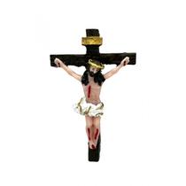 Crucifixo Decorativo De Parede 11 Cm Em Resina