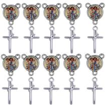 Crucifixo + Entremeio Santa Gianna 40 Peças para terço
