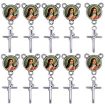 Crucifixo + Entremeio Santa Teresinha 40 Peças para terço
