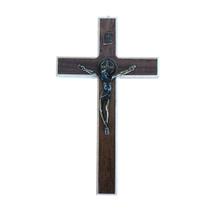 Crucifixo madeira de parede 31 x 18 cm - ASA