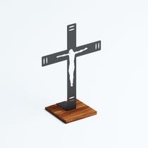 Crucifixo Mesa 20cm Preto Fosco