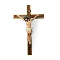 Crucifixo Para Igreja Capela Cruz Em Madeira Grande 48cm - Divinário