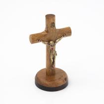 Crucifixo Para Painel de Carro Madeira Imbuia São Bento - Príncipe da Paz