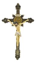 Crucifixo Para Parede Imagem Jesus Cruz Crucificado 39.5cm