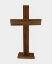 Crucifixo Para Parede ou Mesa de Madeira Jesus Cristo Grande - Amor Lindo