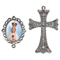 Crucifixo Para Terço de Noiva Relicario Nossa Senhora de Fatima Peças para Montar Terços Catolicos Casamento Artesanato Crucifixo Para Terço de Noiva Relicario Nossa Senhora de Fatima Peças para Montar Terços Catolicos Casamento Artesanato