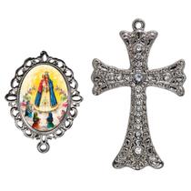 Crucifixo Para Terço de Noiva Relicario Nossa Senhora do Bom Parto Peças para Montar Terços Catolicos Casamento Artesana Crucifixo Para Terço de Noiva Relicario Nossa Senhora do Bom Parto Peças para Montar Terços Catolicos Casamento Artesana