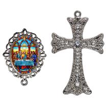 Crucifixo Para Terço de Noiva Relicario Santa Ceia Peças para Montar Terços Catolicos Casamento Artesanato Crucifixo Para Terço de Noiva Relicario Santa Ceia Peças para Montar Terços Catolicos Casamento Artesanato