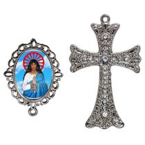 Crucifixo Para Terço de Noiva Relicario Santa Sara Kali Peças para Montar Terços Catolicos Casamento Artesanato Crucifixo Para Terço de Noiva Relicario Santa Sara Kali Peças para Montar Terços Catolicos Casamento Artesanato