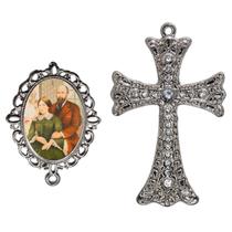 Crucifixo Para Terço de Noiva Relicario São Luiz Martins Santa Zelia Peças para Montar Terços Catolicos Casamento Artesa Crucifixo Para Terço de Noiva Relicario São Luiz Martins Santa Zelia Peças para Montar Terços Catolicos Casamento Artesa