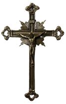 Crucifixo Parede Bronze Decoração Igreja Jesus Cristo Amigo - Wilmil