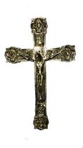 Crucifixo Parede Bronze Decoração Igreja Lar Jesus Cristo