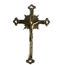 Crucifixo Parede Bronze Decoração Igreja Lar Jesus Cristo Fé Crucifixo Parede Bronze Decoração Igreja Lar Jesus Cristo Fé