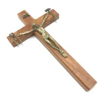 Crucifixo Parede Cruz Saletina La Salette Ouro Velho 18 Cm - FORNECEDOR 31