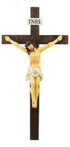 Crucifixo Parede Imagem Jesus Na Cruz Crucificado - 29cm - Vivere