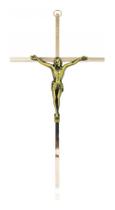 Crucifixo Parede Metal Jesus Cristo Cruz Dourado 25.5cm Crucifixo Parede Metal Jesus Cristo Cruz Dourado 25.5cm