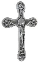 Crucifixo Parede Prata Em Alumínio 25 X 17 Cm Igreja Cristo