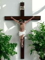 crucifixo parede resina imagem decoração 49X30 - sem marca