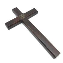 Crucifixo Parede Sem o Cristo Medalha De São Bento 18 Cm