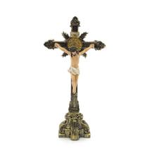 Crucifixo Pedestal Importado Resina 20 Cm