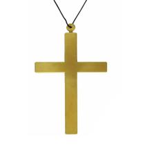 Crucifixo Plástico Dourado - Unidade