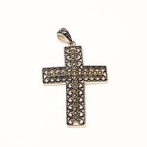 Crucifixo Quadrado com marcassitas Prata 925