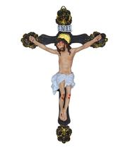 Crucifixo Resina 20cm Cruz Sagrada Importada