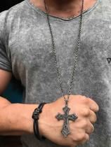 Crucifixo silver black