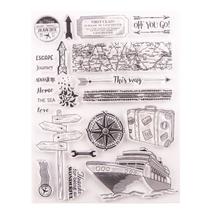 Cruise Ship Arrow Silicone Clear Seal Stamp DIY Scrapbooking Embossing Photo Album Decorative Paper Card Craft Art Handmade Gift - Clear