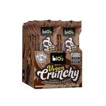 Crunchy Vegano Sabor Caramelo E Cacau 10 Unidades 28g Cada BiO2