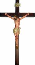 Cruz, Crucifixo De Parede Madeira Com Cristo Resina 49 Cm Cruz, Crucifixo De Parede Madeira Com Cristo Resina 49 Cm