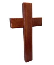 Cruz Crucifixo Madeira Tratada 27cmx15cmx2cm Mogno Parede Cruz Crucifixo Madeira Tratada 27cmx15cmx2cm Mogno Parede