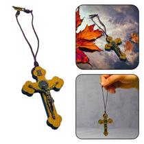 Cruz Crucifixo Medalha de São Bento Retrovisor Carro Cruz Crucifixo Medalha de São Bento Retrovisor Carro