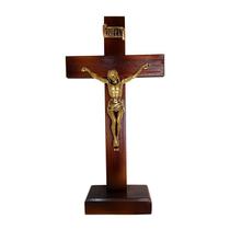 Cruz Crucifixo Mesa Em Madeira 24,5 Cm - Divinário Artigos Religiosos