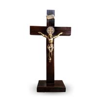 Cruz Crucifixo Mesa Em Madeira 29,5 Cm - Divinário Artigos Religiosos