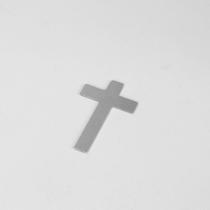 Cruz Crucifixo para Decoração em Inox 7x5cm com Dupla Face