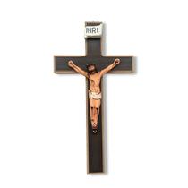 Cruz De Madeira Crucifixo De Parede Tradicional 28cm MDF Pequena Com Cristo de Mão Rústica Presente Tumulo Sepultura - Divinário