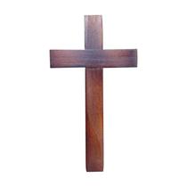 Cruz de Madeira de Parede Crucifixo Universal Simples 40cm - Divinário