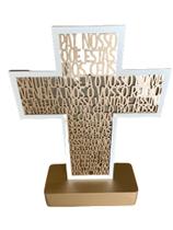 Cruz decorativa colorida relevo