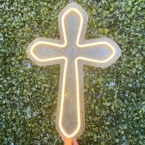 Cruz em led neon 40cm de altura 100% acrilico